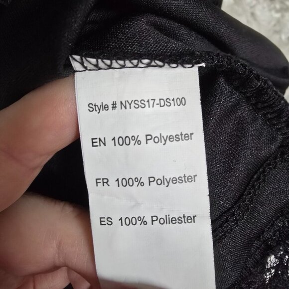 Whimsigoth Lace Mini Dress Black Flare Sleeve Fairycore‎ Goth Womens Small - Picture 8 of 16